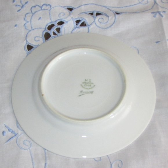 6 Antique Bread or Cake Plates Romeoff by MZ ALTROHLAU Green Band CZECHOSLOVAKIA - Picture 4 of 4